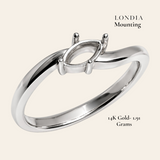 0.20 Ct. Marquise Solitaire Ring Mounting 14K Gold