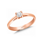 0.20 Ct. Natural Diamond Solitaire ''Classic'' Ring in 14K Gold