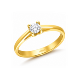 0.20 Ct. Natural Diamond Solitaire ''Classic'' Ring in 14K Gold