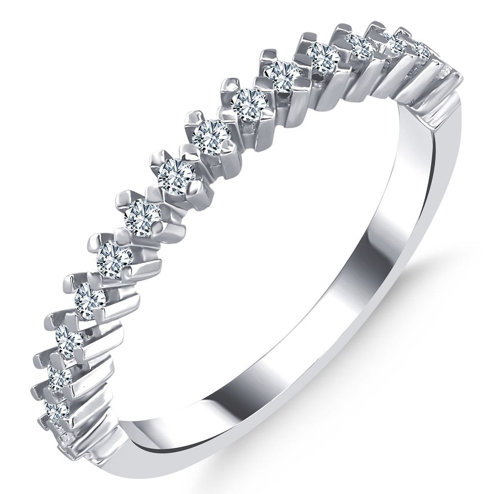 0.20 ct. Diamond Half Eternity Band Ring in 14K Fine Gold