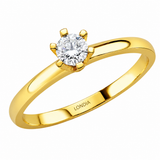 0.25 Carat F Color Natural Diamond Solitaire Ring