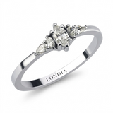 0.25 Carat Natural Marquise Cut Diamond Vintage Design Ring, 14K Gold