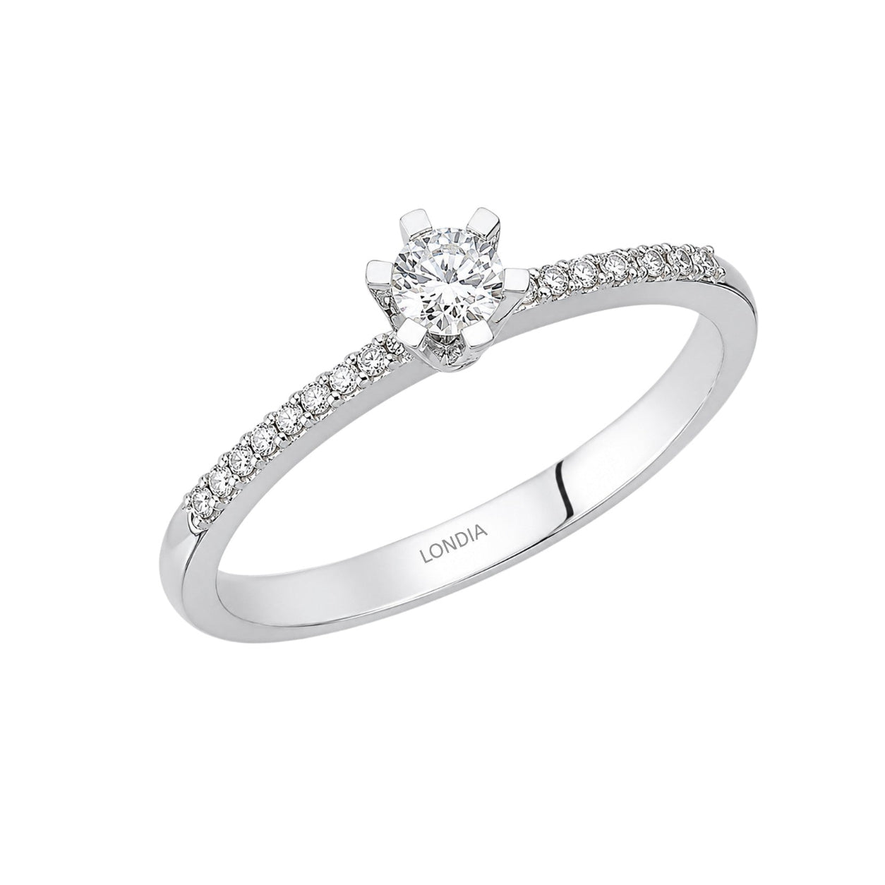 Natural Diamond Side Stone Design Ring