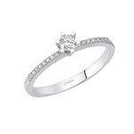 Natural Diamond Side Stone Design Ring