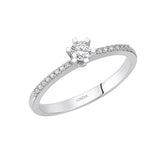 Natural Diamond Side Stone Design Ring