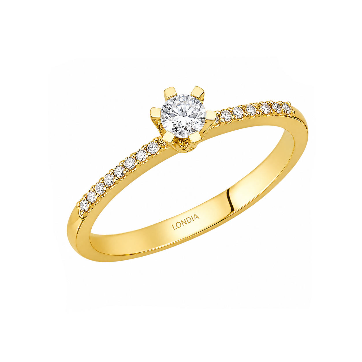 Natural Diamond Side Stone Design Ring