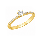 Natural Diamond Side Stone Design Ring