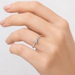 0.25 Carat F Color Natural Diamond Butterfly Design Solitaire Ring