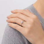 0.25 Carat F Color Natural Diamond Butterfly Design Solitaire Ring