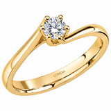 0.25 Ct. F Color Natural Diamond Amore Solitaire Ring