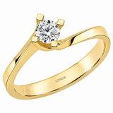 0.25 Ct. F Color Natural Diamond Valentine Design Solitaire Ring