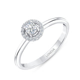 0.25 Ct. Natural Diamond Embrace Halo Design Ring in 14K Gold