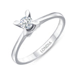 0.25 Ct. Natural Diamond Solitaire ''Butterfly'' Ring in 14K Gold