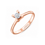 0.25 Ct. Natural Diamond Solitaire ''Butterfly'' Ring in 14K Gold