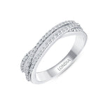 0.25 ct. Natural Diamond Line Design Ring in 14k Fine Gold