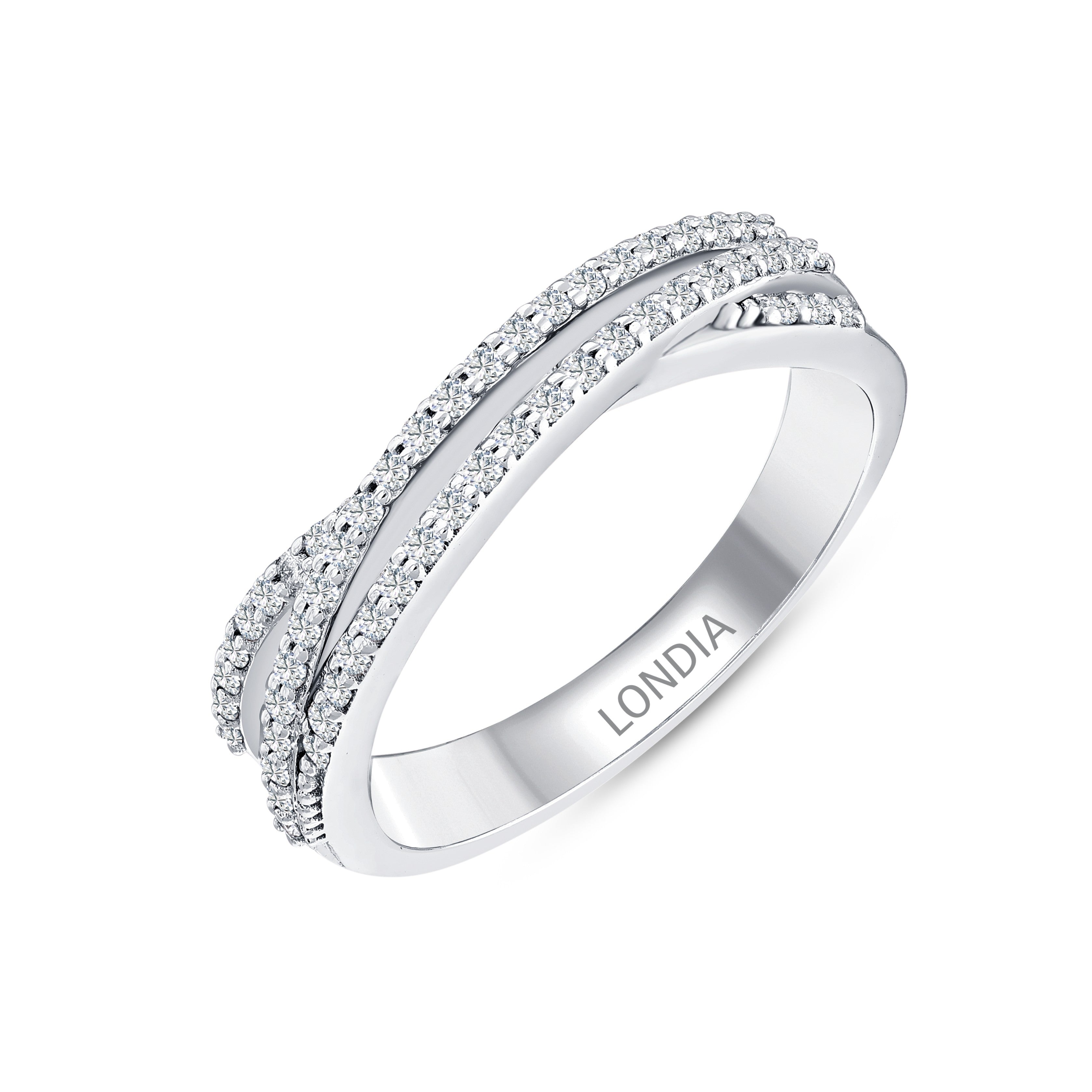 0.25 ct. Natural Diamond Line Design Ring in 14k Fine Gold