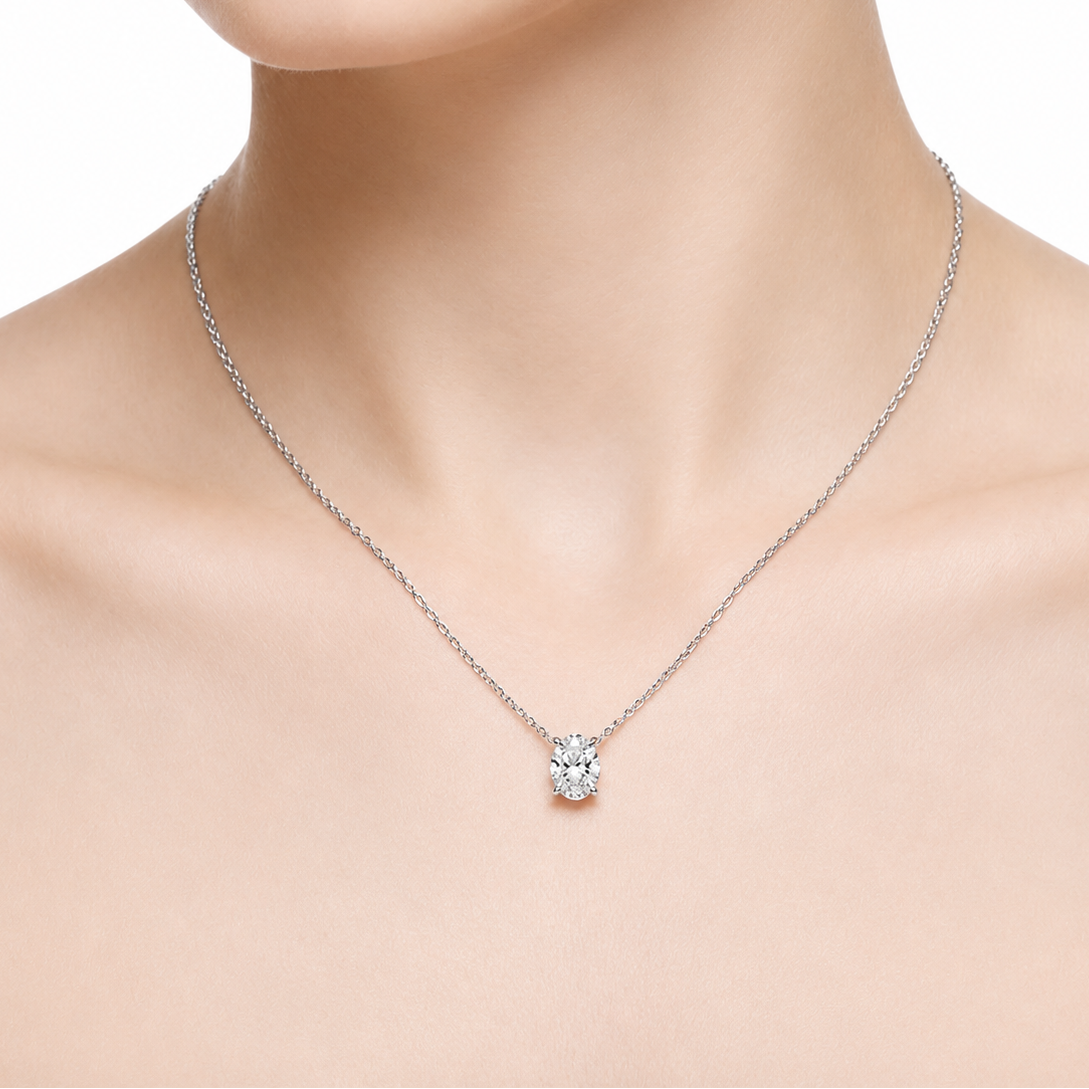 Diamond Oval Necklace