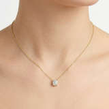 0.30 Carat Magic Oval Diamond Necklace