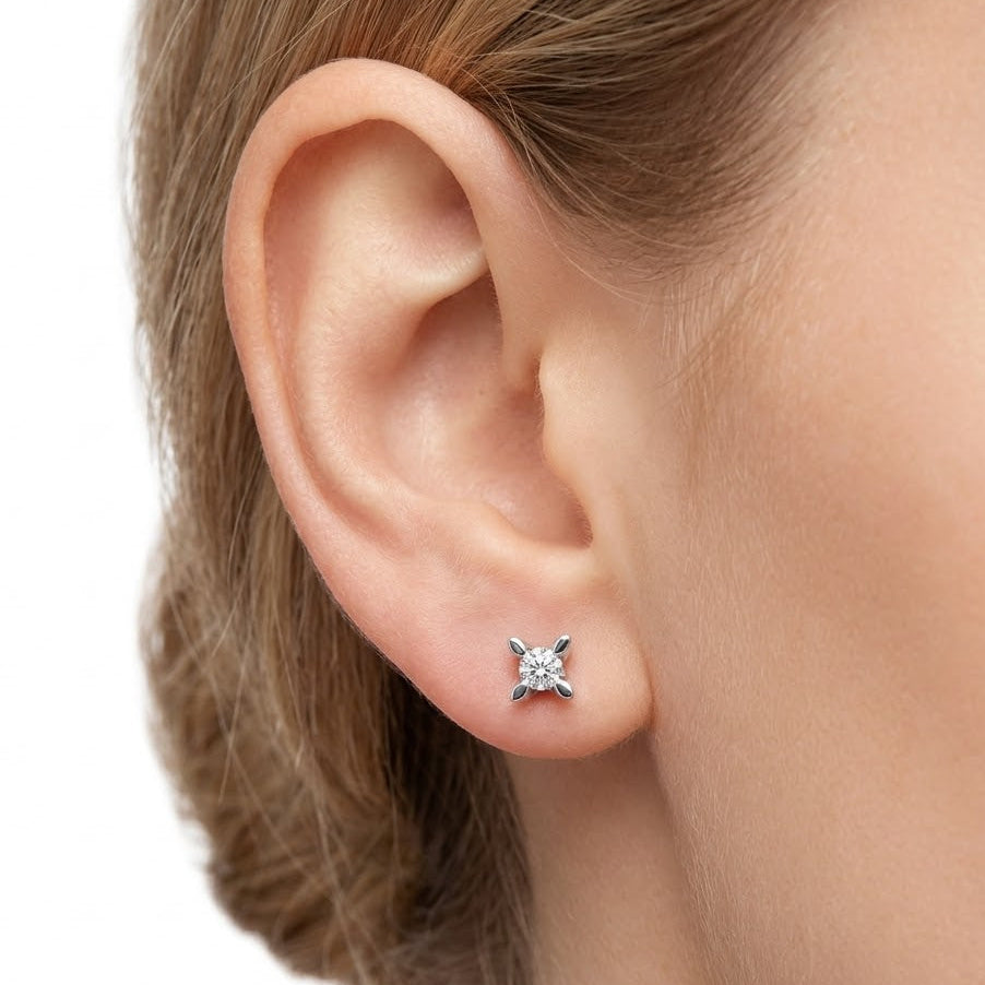 0.30 Carat Natural Diamond Butterfly Design Stud Earrings  LONDIA