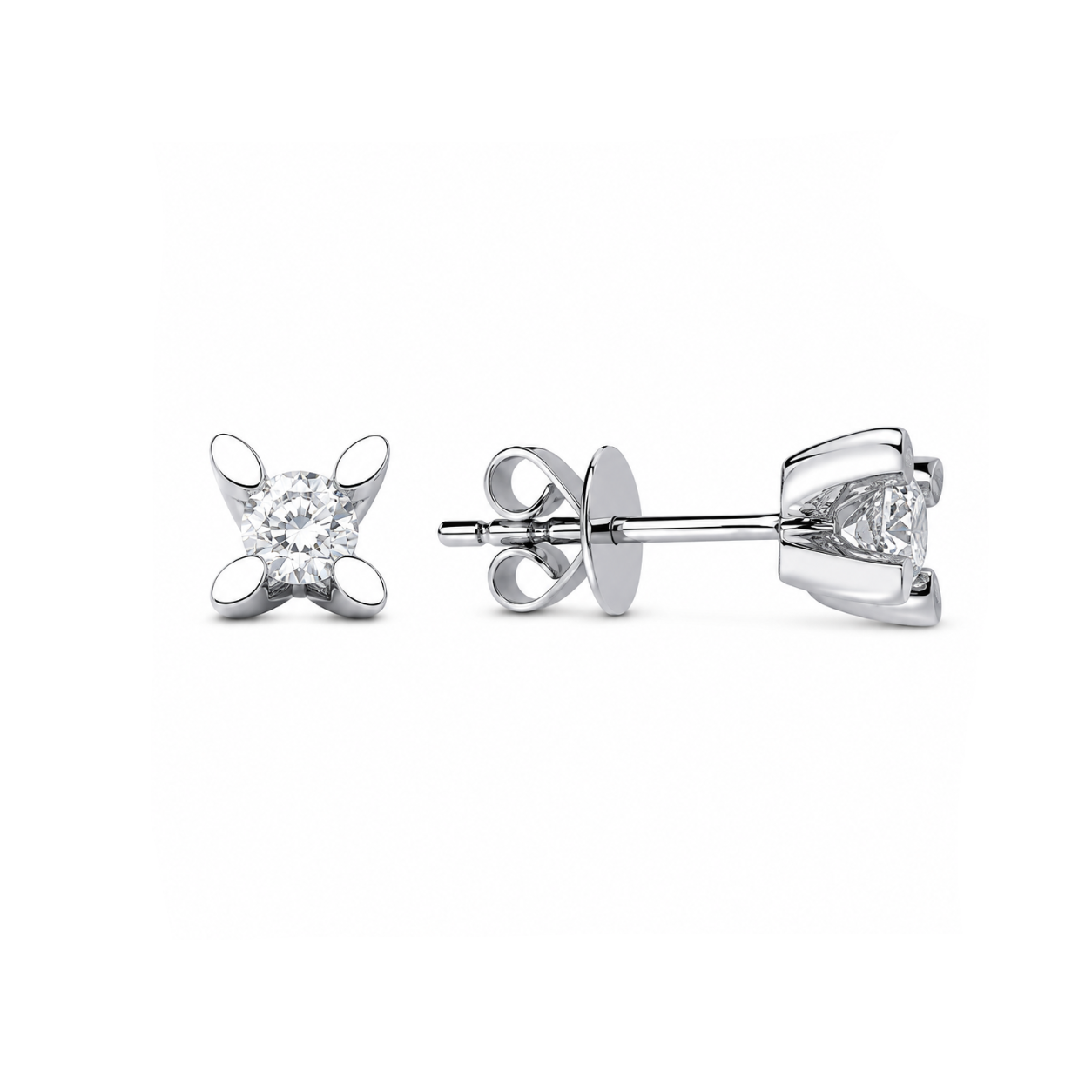0.30 Carat Natural Diamond Butterfly Design Stud Earrings  LONDIA
