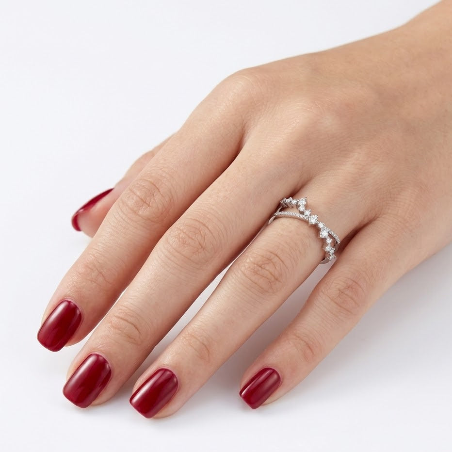 Diamond Line Design Ring