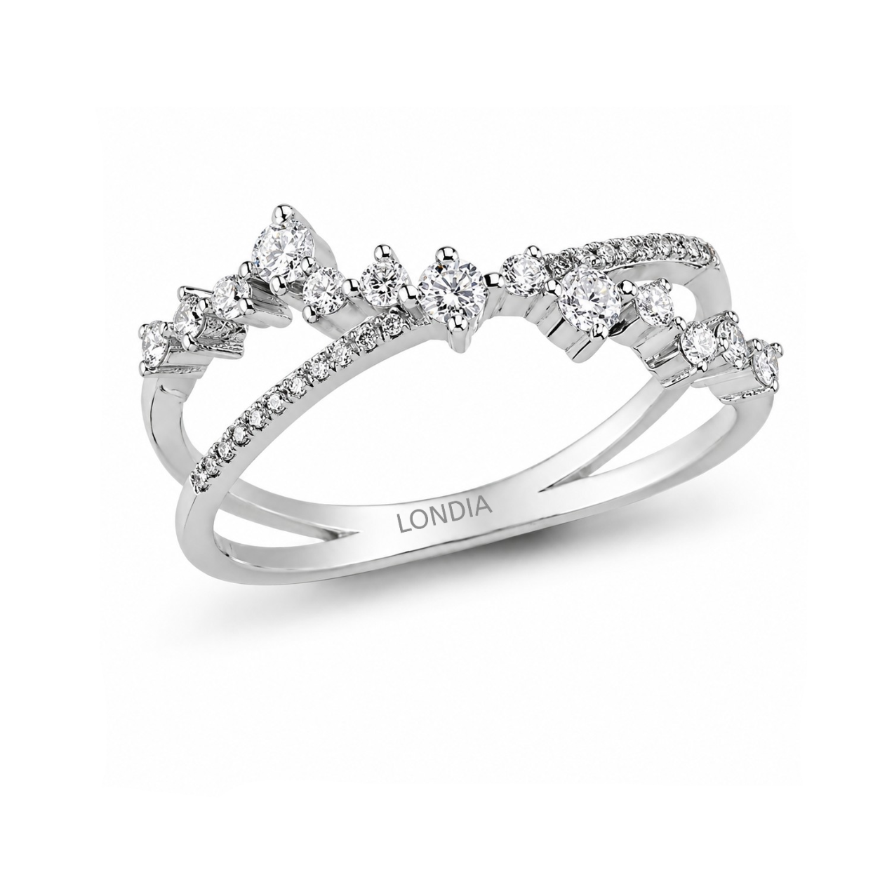 Diamond Line Design Ring