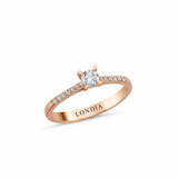 0.30 Carat Natural Diamond Side Stone Designer Ring