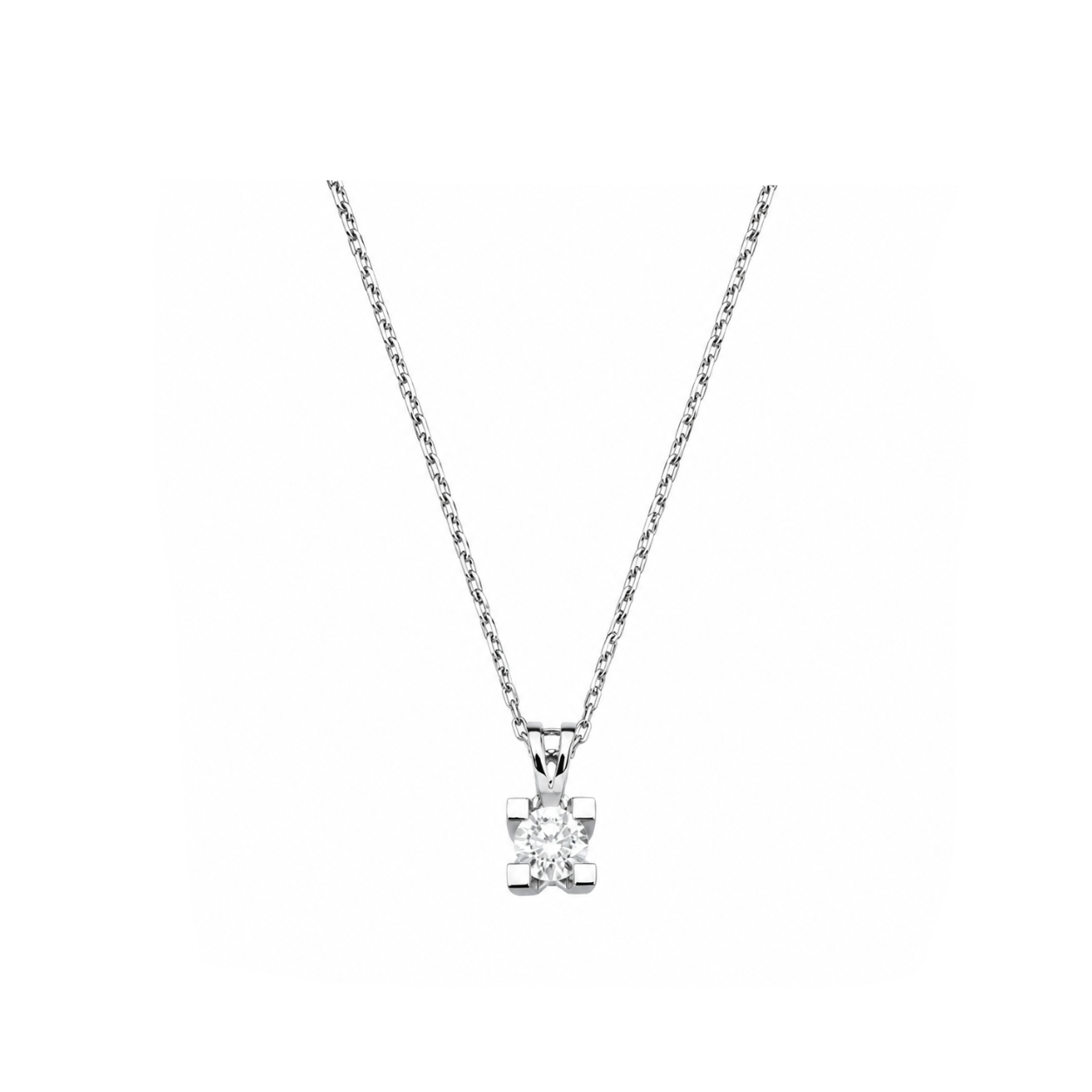 0.30 Carat Natural Diamond Solitaire Necklace
