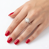 0.30 Carat Pearl and Diamond Ring