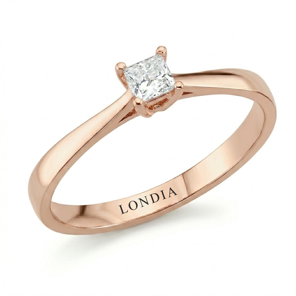 0.30 Carat Princess Cut Solitaire Ring