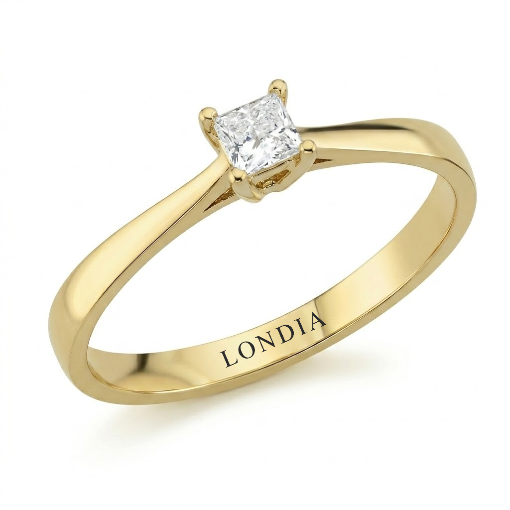 0.30 Carat Princess Cut Solitaire Ring