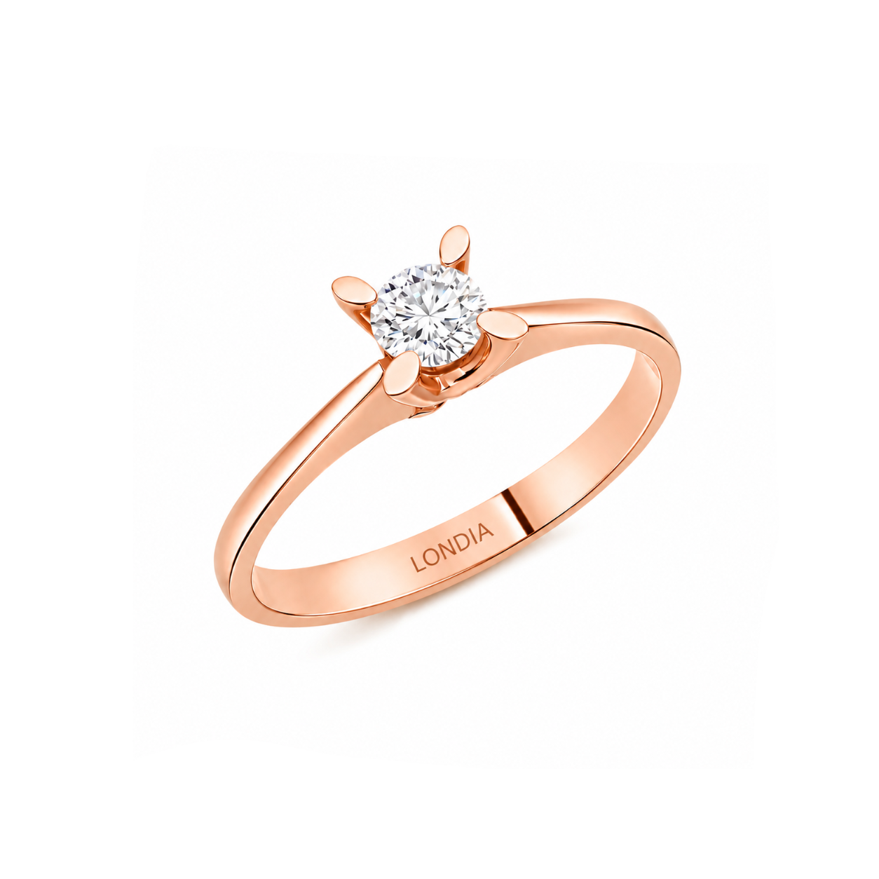 0.30 Ct. Butterfly Design Solitaire Diamond Ring in 14K Gold