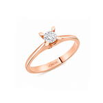 0.30 Ct. Butterfly Design Solitaire Diamond Ring in 14K Gold