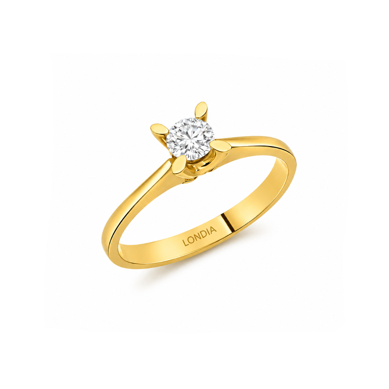 0.30 Ct. Butterfly Design Solitaire Diamond Ring in 14K Gold