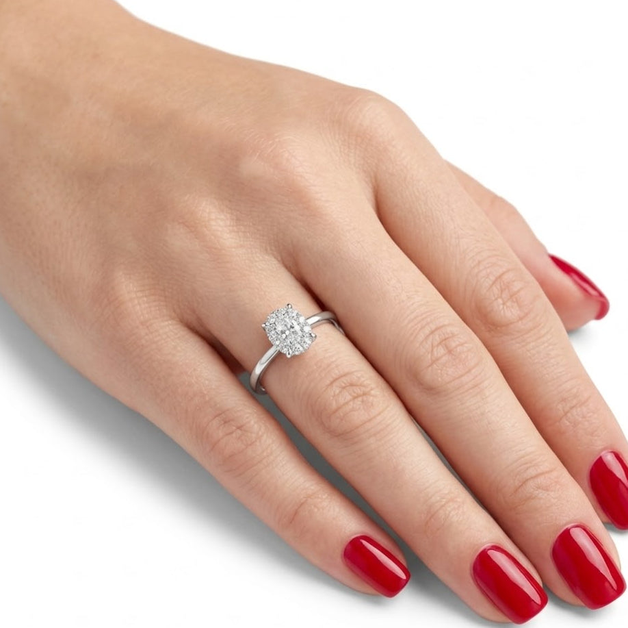 Magic Oval Solitaire Ring