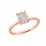 Magic Oval Solitaire Ring