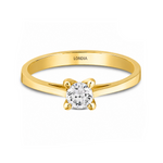 0.30 Ct. Natural Diamond Solitaire ''Classic'' Ring in 14K Gold
