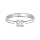 0.30 Ct. Natural Diamond Solitaire ''Classic'' Ring in 14K Gold