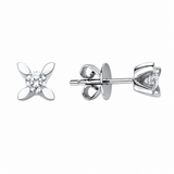 0.30 Ct Natural Diamond Londia Butterfly Design Solitaire Set in 14K Gold