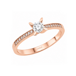 Natural Diamond Side Stone Design Ring