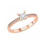 Natural Diamond Side Stone Design Ring