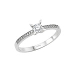 Natural Diamond Side Stone Design Ring