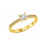 Natural Diamond Side Stone Design Ring