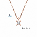 0.30 Carat F Color HRD Certified Butterfly Solitaire Necklace