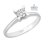 0.30 Carat F Color HRD Internationally Certified Butterfly Design Ring