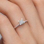 0.30 Carat F Color HRD Internationally Certified Butterfly Design Ring