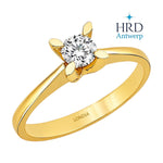 0.30 Carat F Color HRD Internationally Certified Butterfly Design Ring