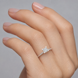 0.30 Carat F Color HRD Internationally Certified Butterfly Design Ring