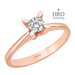 0.30 Carat F Color HRD Internationally Certified Butterfly Design Ring
