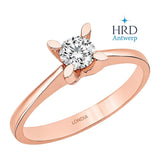 0.30 Carat F Color HRD Internationally Certified Butterfly Design Ring